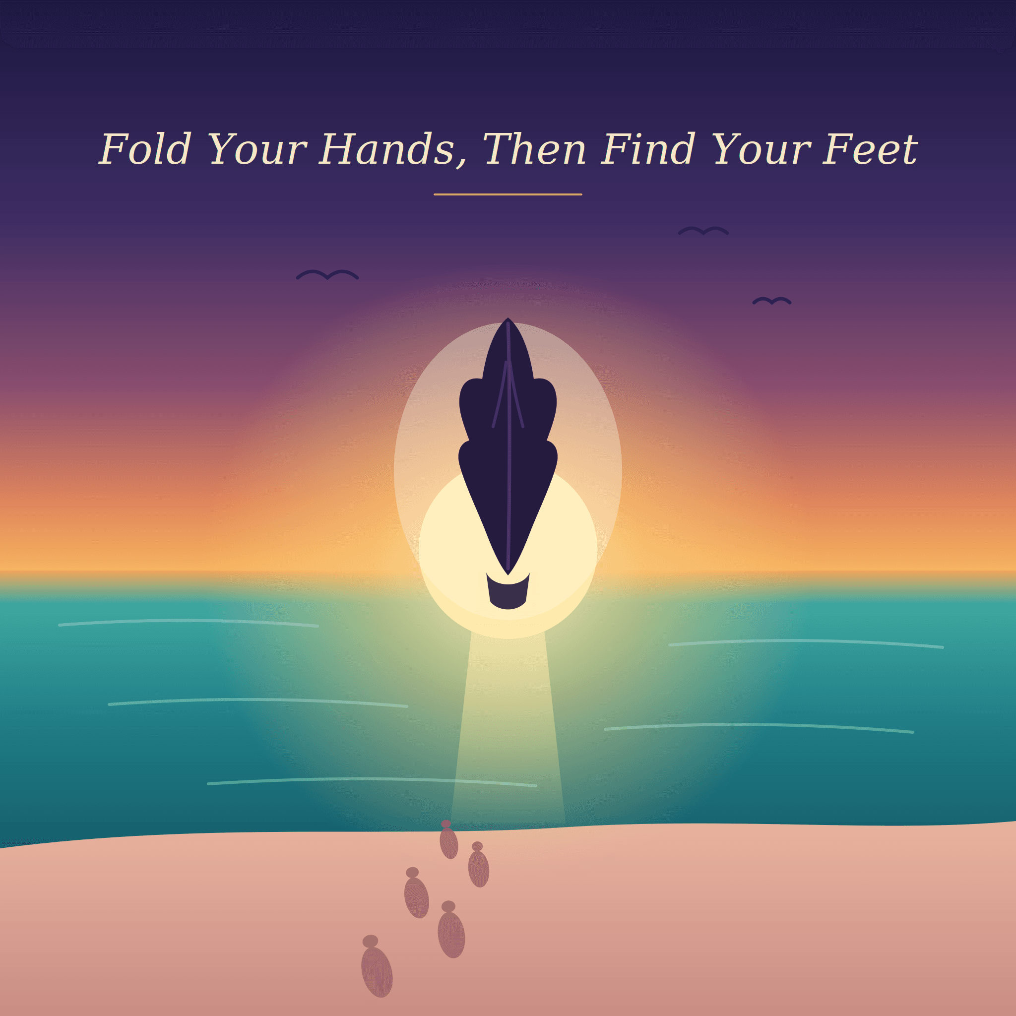 Fold your hands, then find your feet (English) artwork